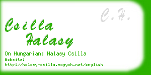 csilla halasy business card